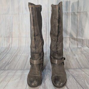 Tamaris Women's EUR 39 Brown Leather Knee High Side Zip Equestrian Riding Boot